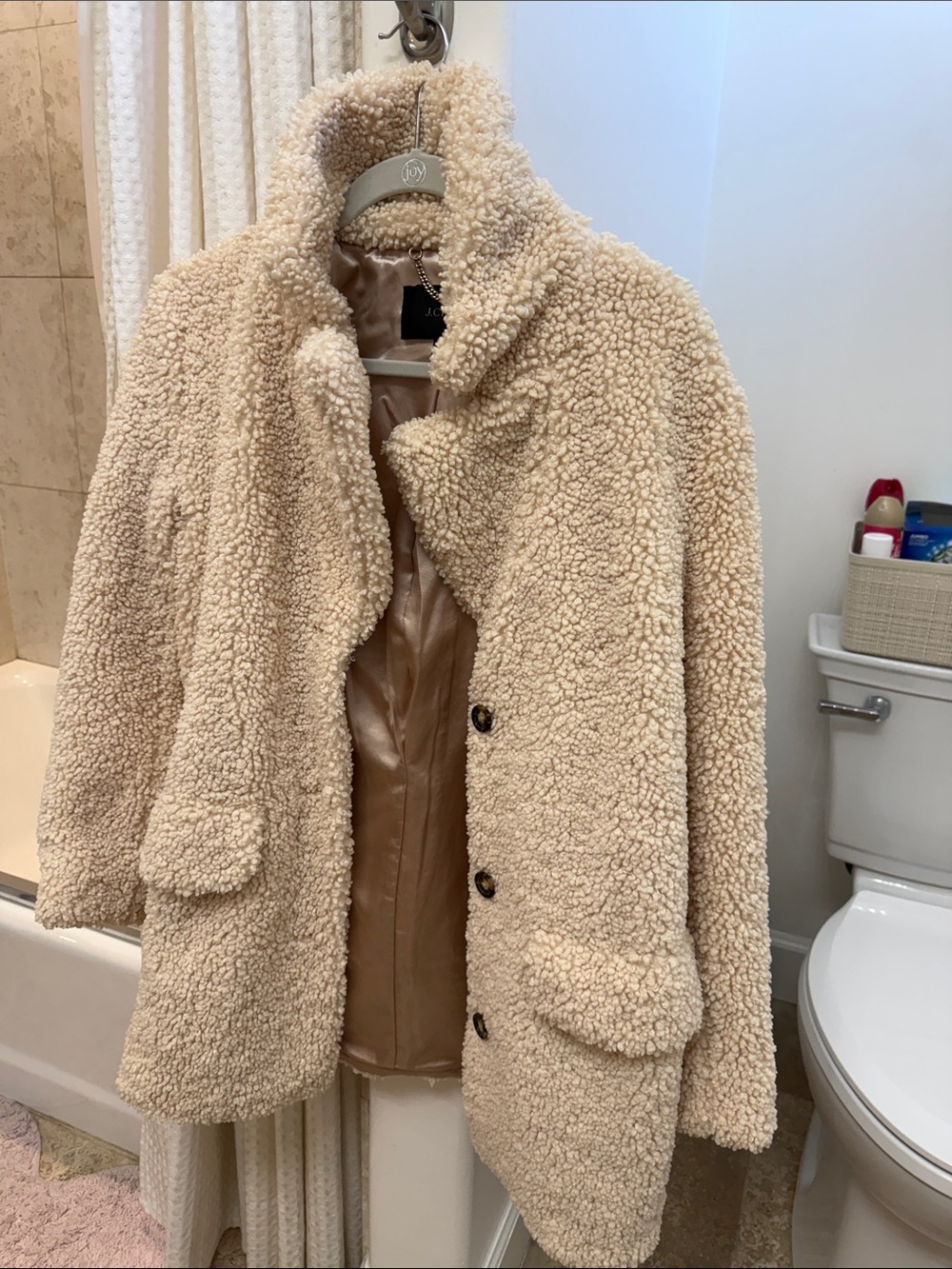 J. Crew Cream Teddy Sherpa Coat